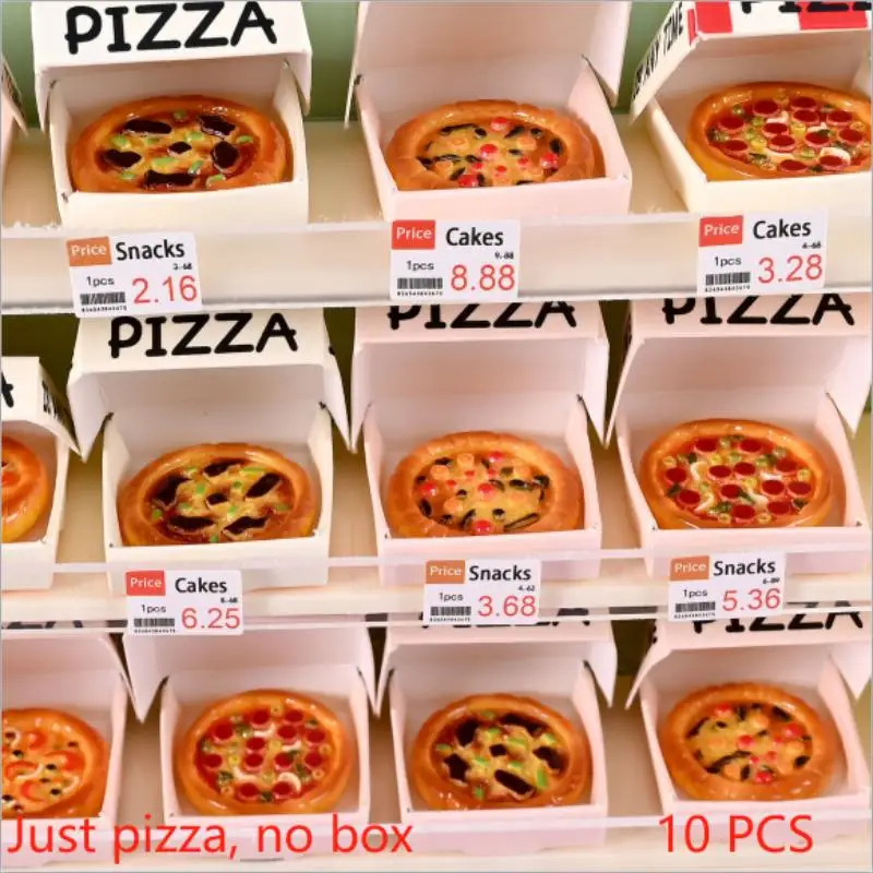Kids Toys Kitchen - 10 stuks poppenhuis miniatuur gesimuleerde pizza