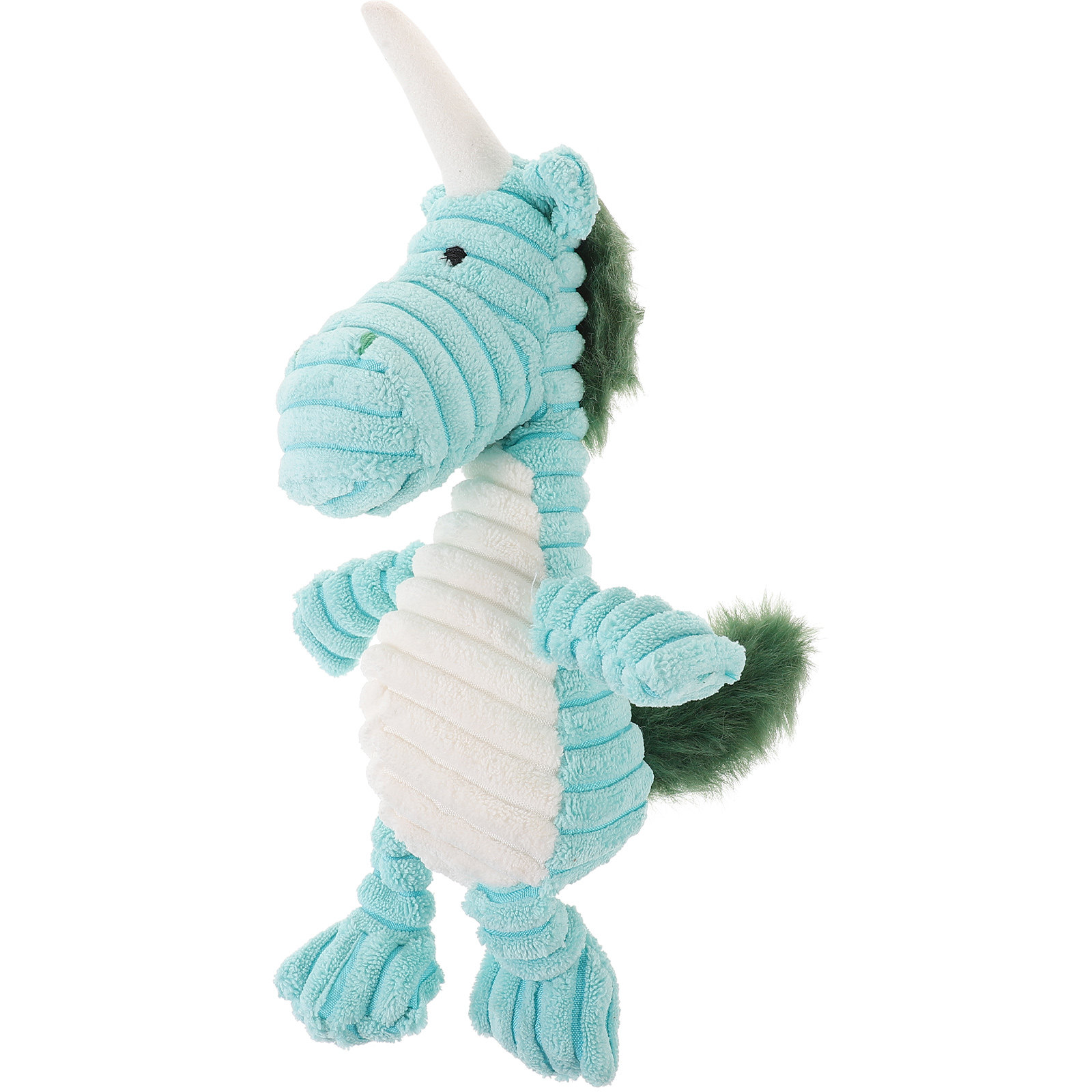 Unicorn Stuffed Toy - Gestreept eenhoorn pluche piepspeeltje voor honden,