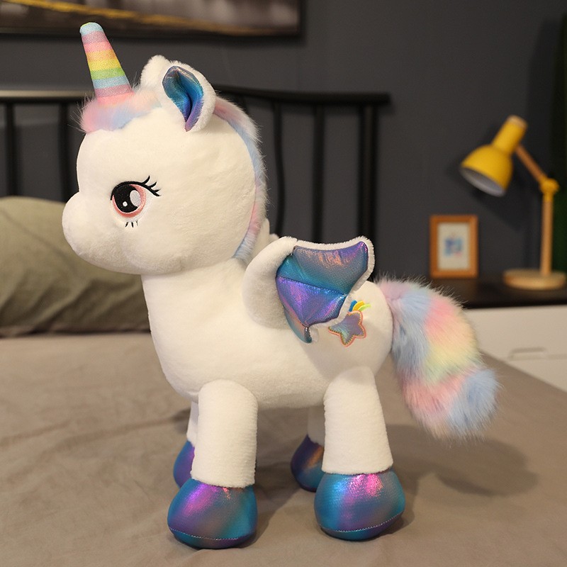 Unicorn Stuffed Toy - Regenboog Pegasus Eenhoorn knuffel pony pop