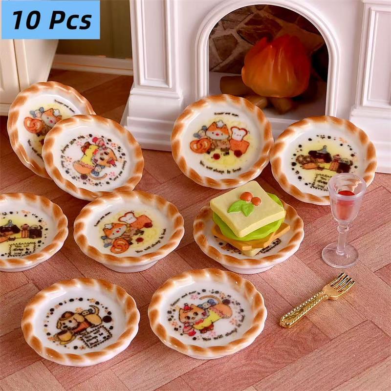 Kids Toys Play - 10 stks/set Poppenhuis Miniatuur Puppy Hond