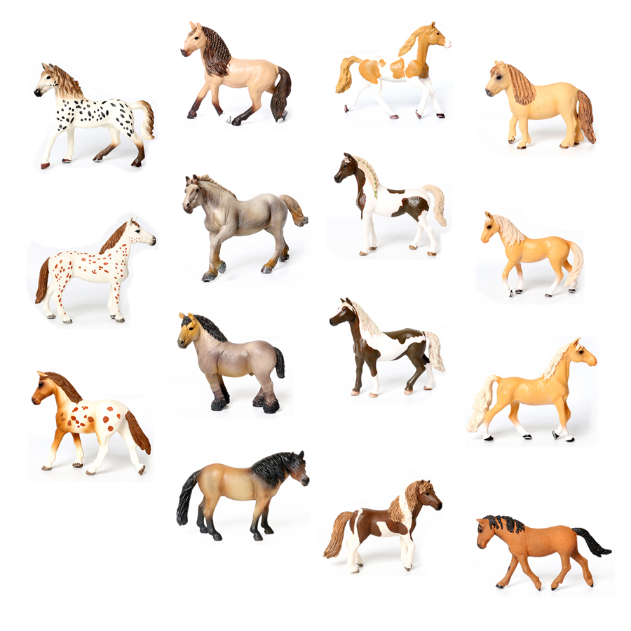 Kids Toys Reviews - Paardenfiguren, boerderijdieren, speelgoedpaarden, paardenspeelset, dierenbeeldjes, actiefiguur,