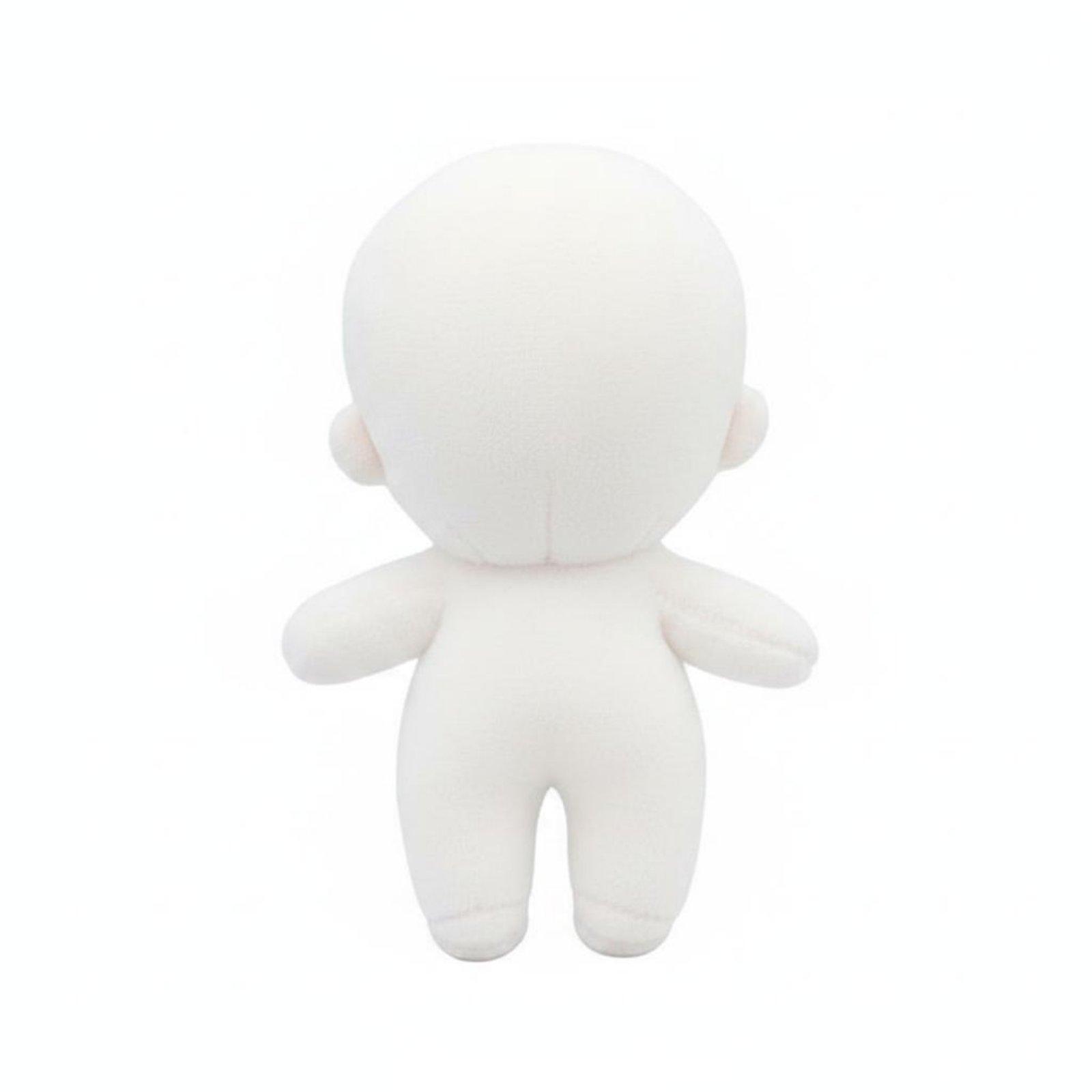 Kids Toys Play - Zacht pluche poppenlichaam, lichtgewicht, blanco, DIY-articulerende