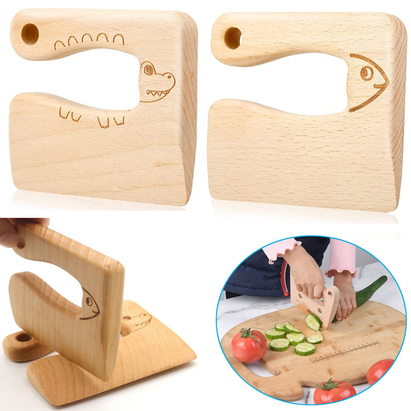 Kids Toys Kitchen - Houten Kids Mes Koken Speelgoed Simulatie