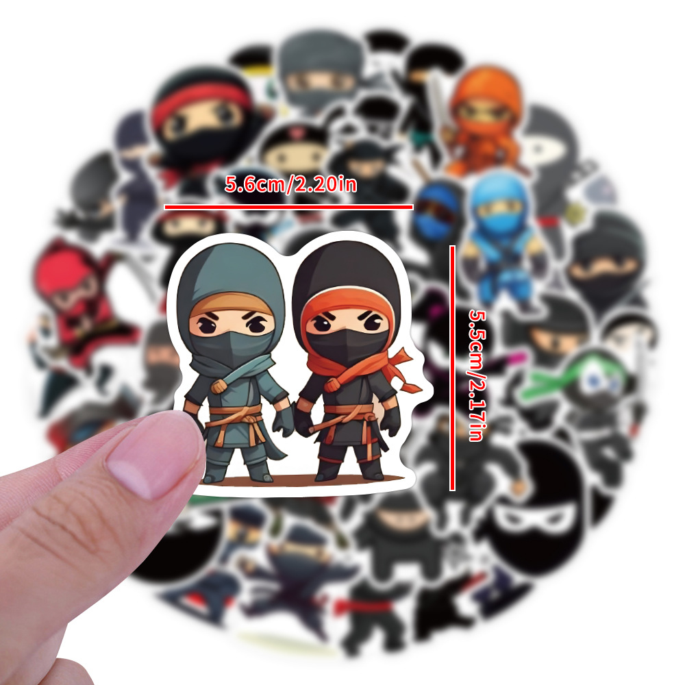 60 STKS Ninja Samurai Cartoon  - Kids Toys Cartoon Images recensie en prijs