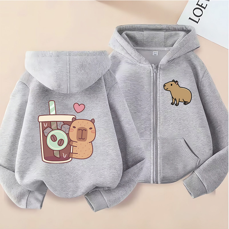 Zip Up Hoodie Kawaii Kids Capy - Kids Zip Toys recensie en prijs