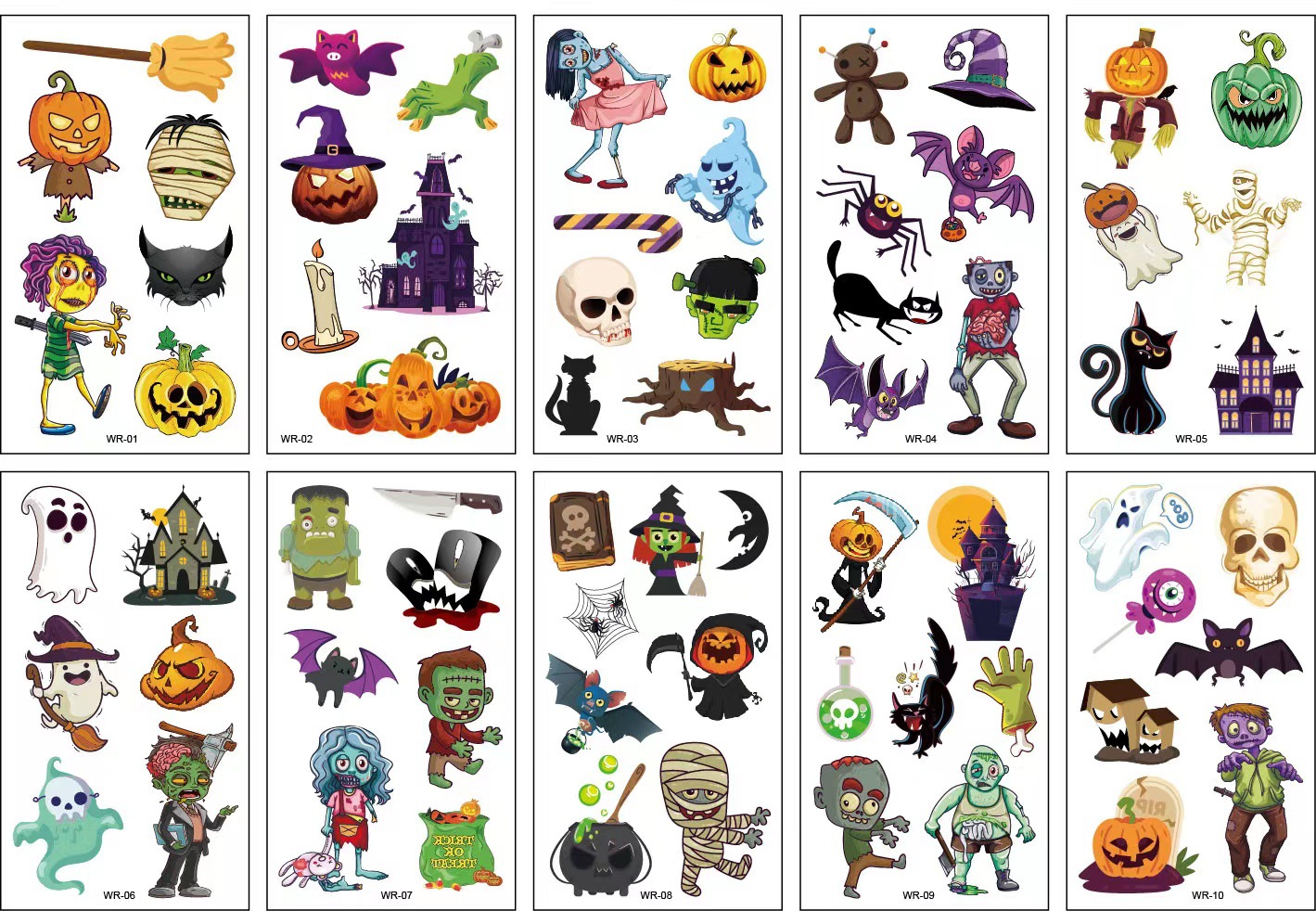 10 vellen Halloween Pompoenen  - Kids Zombie Toys recensie en prijs